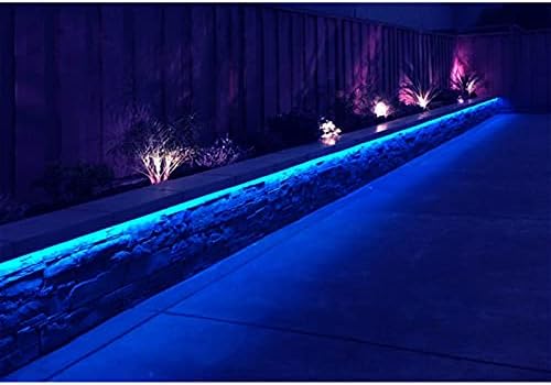 Luzes de tira LED atualizadas do Windpnn 19,8 pés 180 Luzes solares de tira externa solar azul, 8 modos Modos Auto-adesivo