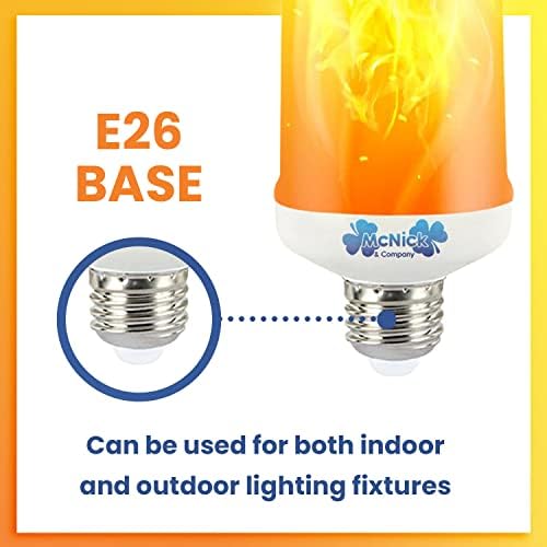 McNick & Company Flame Bulbs - Bulbos de tremor de LED - Lâmpadas de chama Flicker que se parecem com lanternas a