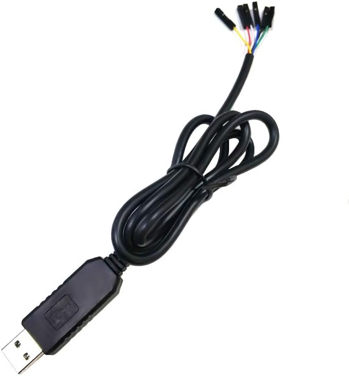 Wwzmdib PL2303GT USB a RS232 Cabo de porta serial de 6 pinos Módulo de download de atualização UART feminino （1M/39.37in）