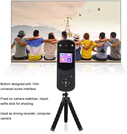 Câmera de DV portátil de Zyini, câmera Handheld, câmera Digital 1080p 16MP Rotatable Vlogging Camecorders Clip multifuncional em