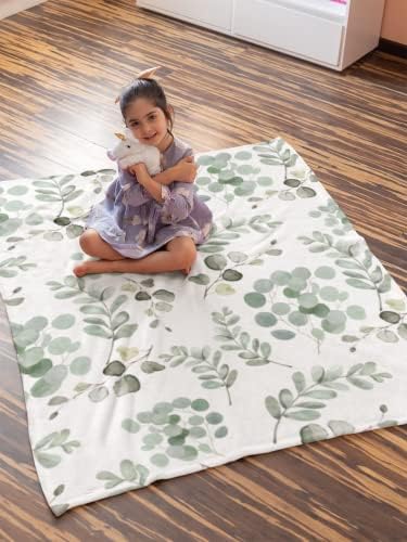 Eucalyptus Fleece Blanket | Cobertor de bebê Minky | Berçário | Cobertor de bebê neutro de gênero | Personalizado | Monogramso