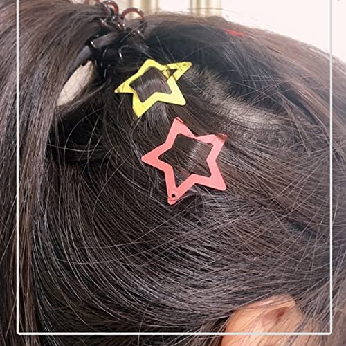 12 PCS cabelos barrette de cabelo fofo clipes | Clipes de estrela | Clipes de cabelo Snap - elegante para festas | Barretas
