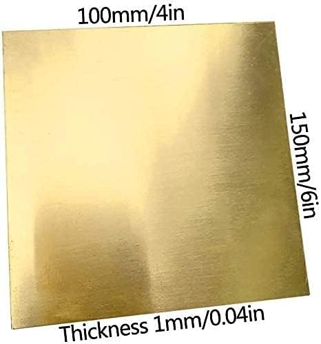 Folha de cobre de placa de latão Folha de latão folhas de cobre viáveis ​​Flatas de cobre 100x100mm espessura 1mm
