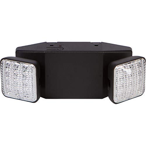 Morris Products Cabeça quadrada Micro LED Luz de emergência - branca, alta saída - 76 lúmens - Unidade de iluminação de emergência