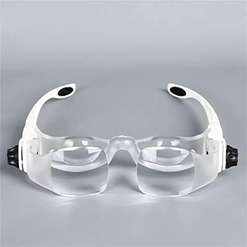 Liruxun 3.8x lupa na cabeça de vidro TV Glasses com suporte de telefone e copos de óculos