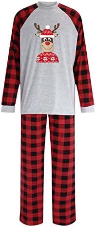 Pijama de Natal para Família 2022 Recens de Natal fofos com padrões de chapéu Feliz Natal Carta de impressão PJ's Sets PJS Conjunto