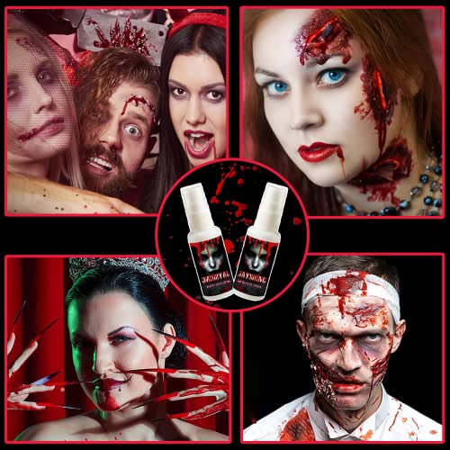 Spray de maquiagem de sangue falso de Halloween, spray de maquiagem de sangue falso, tão realista de acessórios de cosplay