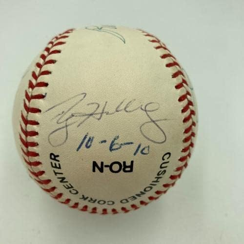 Roy Halladay Philadelphia Phillies Nenhum arremessador de rebatedores assinou o Baseball JSA COA - Bolalls autografados