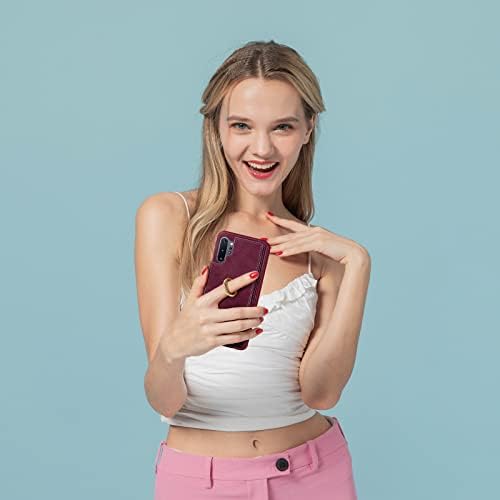 XCaseBar for Samsung Galaxy Note 10 Plus Case da carteira com [360 ° ROTAÇÃO ANEL KICKSTAN