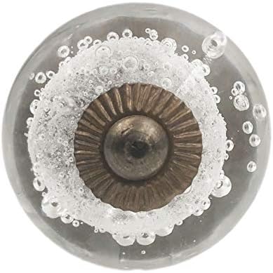 Restaurar surgir bolhas transparentes Maçaneta de vidro Gaveta da cômoda, armário ou maçaneta de porta - pacote de 12
