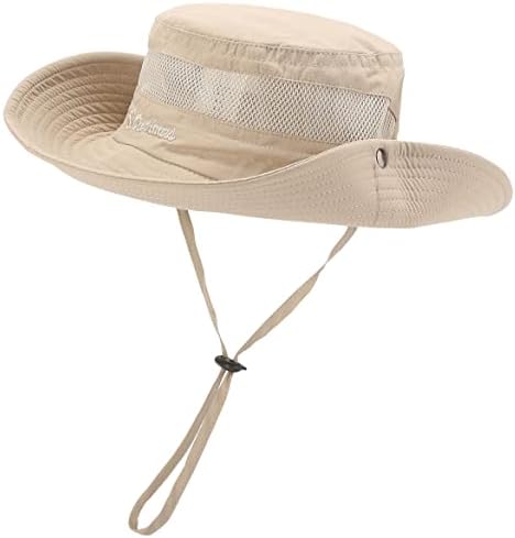 Rosdkcru Sun Hats for Men Wide Brim Hat Women Women Beach Fishing Outdoor Summer Safari Boonie Hat UPF 50+ Proteção solar