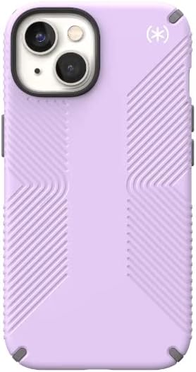 Speck Presidio Grip 2 Case para Apple iPhone 14/13 Spring Purple e Nubly Grey