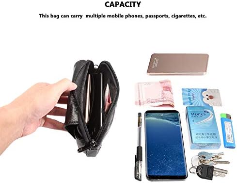 Phone Protector Genuine Leather Crossbody Bag compatível com o Samsung Galaxy Note10/S20+/S20 Ultra/Note10+, bolsa de bolsas