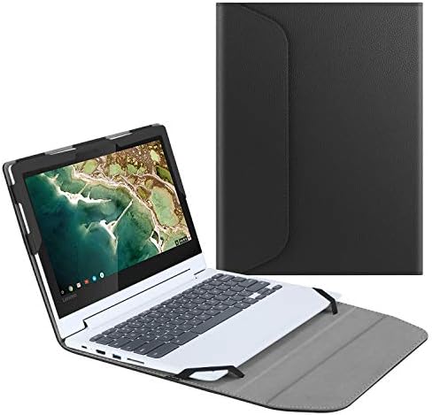 Caixa de manga Fintie para 11,6 Lenovo Chromebook Flex 3 / Lenovo Chromebook C330 - Portfólio de proteção de couro