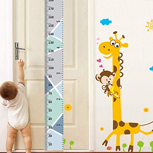 Gráfico de crescimento pendurada na parede, portátil infantil régua de parede de parede de altura removível Medido de mesa
