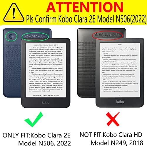 Caso dmluna para Kobo Clara 2e 6 2022 Lançamento, Ultra Slim Slim Lightweight Premium PU PU CAURS CAPA