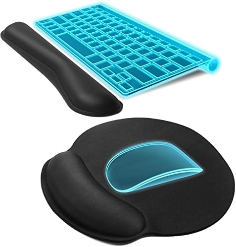 Almofada de mouse ergonômica ktrio com suporte ao pulso, descanso de pulso confortável, pulso de espuma de memória para teclado,