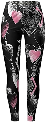 IIUS Valentines High Rise Leggings lábios femininos ioga impressa com leggings de perneiras Ultra Mold mole