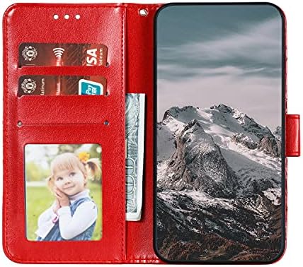 Oopkins Compatível com o Google Pixel 6A Case PU Couro em relevo com carteira de diamante com caça -níqueis de cartas Ld.