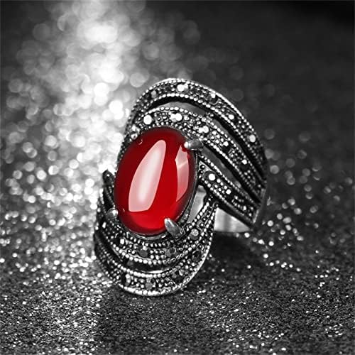 2023 New Ring Jewelry Antique Grandes Anéis Étnicos Casamento Boho Casamento Vintage para Mulheres Ringos de Cristal