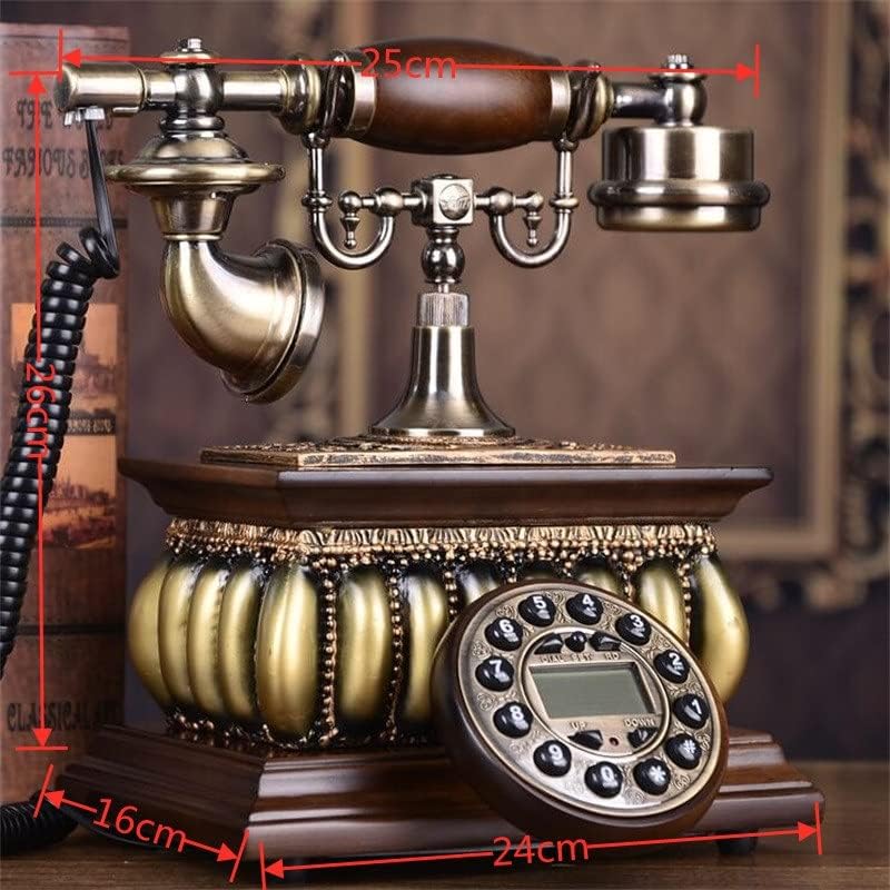 ZSEDP RETRO Telefone antigo para desktop telefônico vintage Telefone fixo com identificação de chamadas para uso de hotel em casa