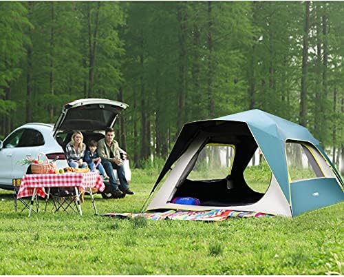 NC Viagem ao ar livre Equipamento de camping à prova d'água Automática Abertura rápida espessante espessamento de 4-6 pessoas tenda