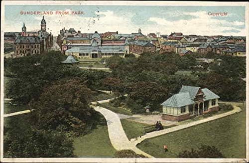 Vista da cidade de Park Sunderland, Inglaterra Original Antique Cartão Post 1905