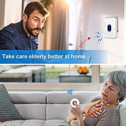 Botão de chamada de Pager do Cuidador Daytech para idosos para Cuidadores Pagadores Cuidadores idosos Pager para idosos Home Helf