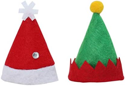 Aboofan natal pirullipop chapéus mini santa chapéu de chapéu de vinho capa de vinhos tampa lollipop chapéu de doce para o Natal Diy