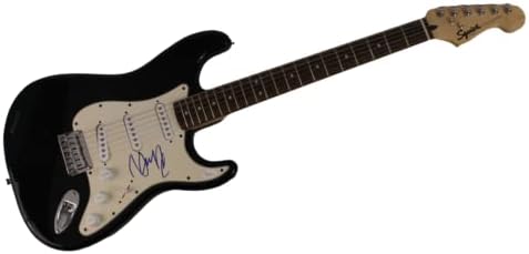 Dan Reynolds assinou autógrafo em tamanho grande Black Fender Stratocaster Guitar Electric Wit