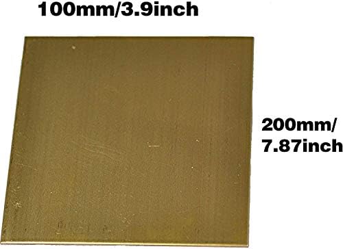 Yiwango Metal Placa de folha fina de folha de papel alumínio de folha de metal de cobre 2 mmx 100 x 200 mm Corte de cobre placa de