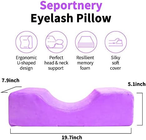 MnPartnery Beauty Salon Extensão de Classhash Pillow - travesseiro de espuma de memória de beleza de veludo confortável,