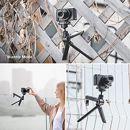 Mochila da câmera pgytech Onemo 25L com bolsa de ombro e câmera Mantispod Pro mini e suporte de tripé do telefone celular