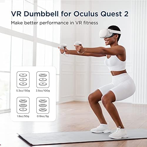 Kiwi Design Head Strap e VR Weight Dumbbell para Quest 2