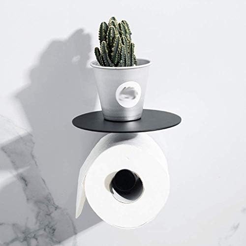 Zlxdp banheiro à prova d'água de papel higiênico de papel higiênico de papel higiênico criativo com prateleira montada na parede