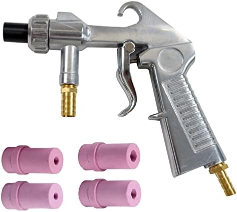 Toogond Sand Blaster Gun, Kit de armas de areia de areia para gabinete de explosão de areia com bocais de cerâmica ， 4pcs bocais
