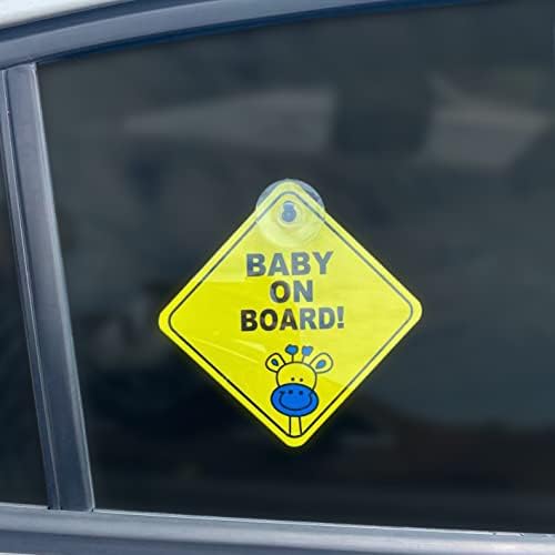 Bebê a bordo do sinal - sinais de segurança precisam de carros.Kids Securde de aviso de aviso de segurança com copos