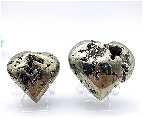 Ruitaiqin shedu 1pcs pirita natural forma de coração Cristais de quartzo Cristais crus e minerais Energy Stones Specimen Home Decor