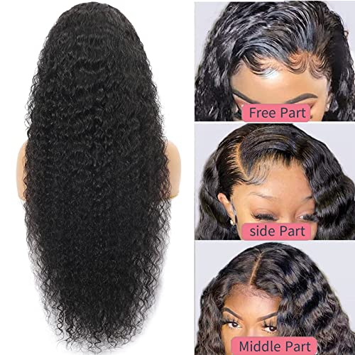 13x4 Wigs de cabelos curiosos de renda de onda profunda para mulheres negras para mulheres negras 180 Wigs frontais de renda de densidade