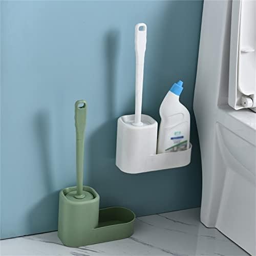 Escova de vaso sanitário montado na parede macia de parede longa escova de vaso sanitário para banheiro banheiro portador de