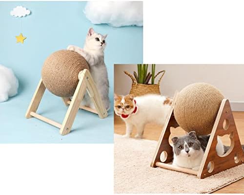 Postagem de arranhões para gatos adultos - postes de arranhões de gatos, corda para arranhões de gatos, brinquedos de bola