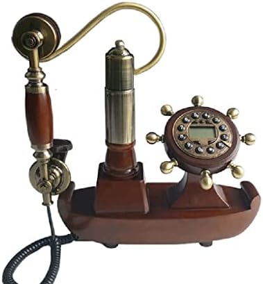 Lhlllhl Antique Linha fixo telefônica Vintage Equipada para telefone Telefone Boat para sala de estar no escritório