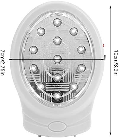 Luz de emergência recarregável, 13 contas de LEDs plugue recarregável em lanternas de luzes de emergência para falha de
