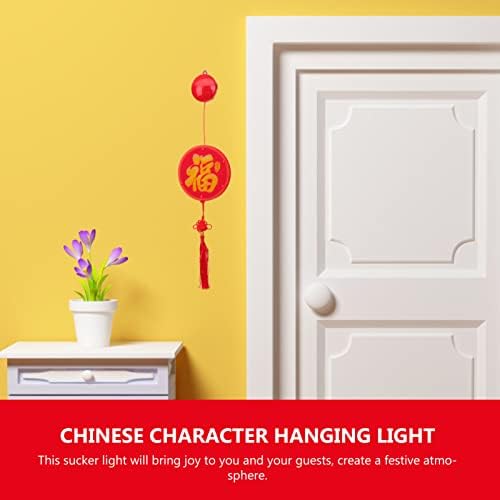Solustre Hristmas Lights 3d Ano Novo Chinês Luzes penduradas Chinesa Fu Caractere Lanterna Lanterna Luminosa Decoração de