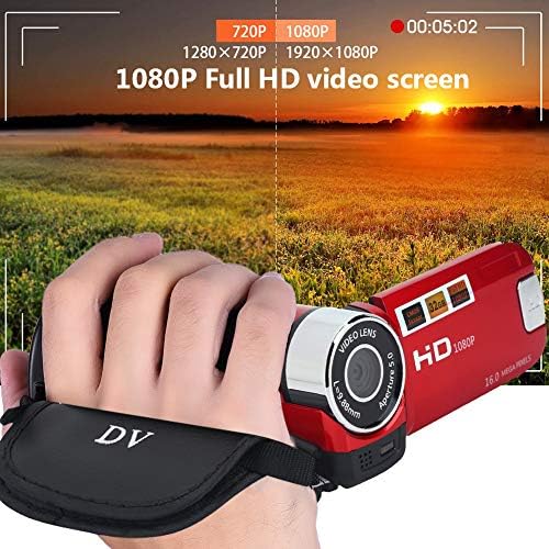 Vídeo de vídeo portátil FHD 16X Zoom digital, câmera digital de tragbar DV com sensor COMS, alto -falante incorporado,