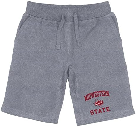 Centro -Oeste da Universidade Estadual Mustangs Seal College Fleece Shorts de cordão