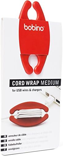 Bobino Cord Wrap - Média - Vermelho - Gerenciamento/Organizador de cabo e fio elegante