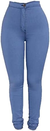 Maiyifu-gj Mulheres de cintura alta Jeans magros e sexy, levantando calças de jeans de jeans de jeans casuais