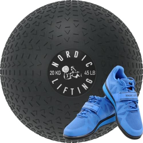 Nordic Lifting Slam Ball 45 lb pacote com sapatos MEGIN TAMANHO 8.5 - Blue