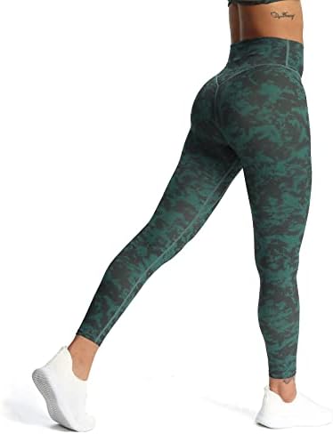 Leggings de treino de cintura alta aoxjox para mulheres controle de barriga amanteigada de ioga macia Metamorph Deep V calças 26